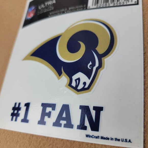 Vintage WinCraft ST. Louis Rams football plastic auto tag license plate &sticker - Picture 9 of 16